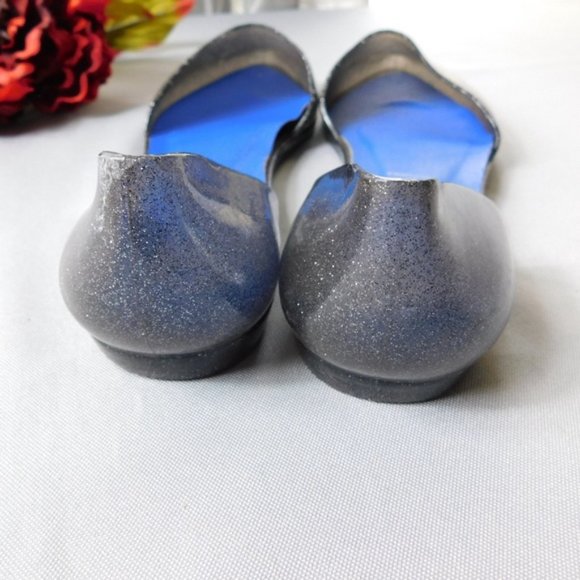 Jeffrey Campbell Havana glitter jelly flats shoes, sz 9 - Picture 7 of 10